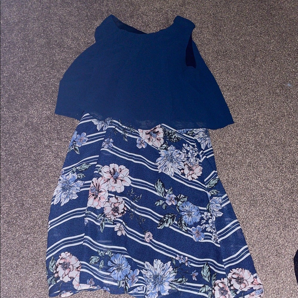 Floral Blue Kids Dress